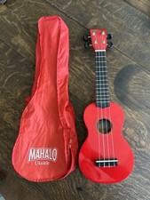 mahalo ukulele rosso con borsa per il trasporto - usato in ottime condizioni