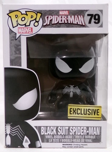 Funko Pop! Marvel 79 Black Suit Spider-Man Exclusive Vinyl Figure