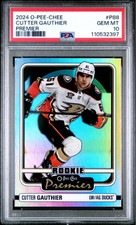 Graded 2024 O-Pee-Chee Cutter Gauthier #P88 Premier Rookie RC Hockey Card PSA 10