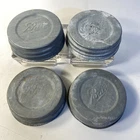 Vintage Ball Mason Zinc Lid With Milk Glass Insert Genuine Cap Canning (4)