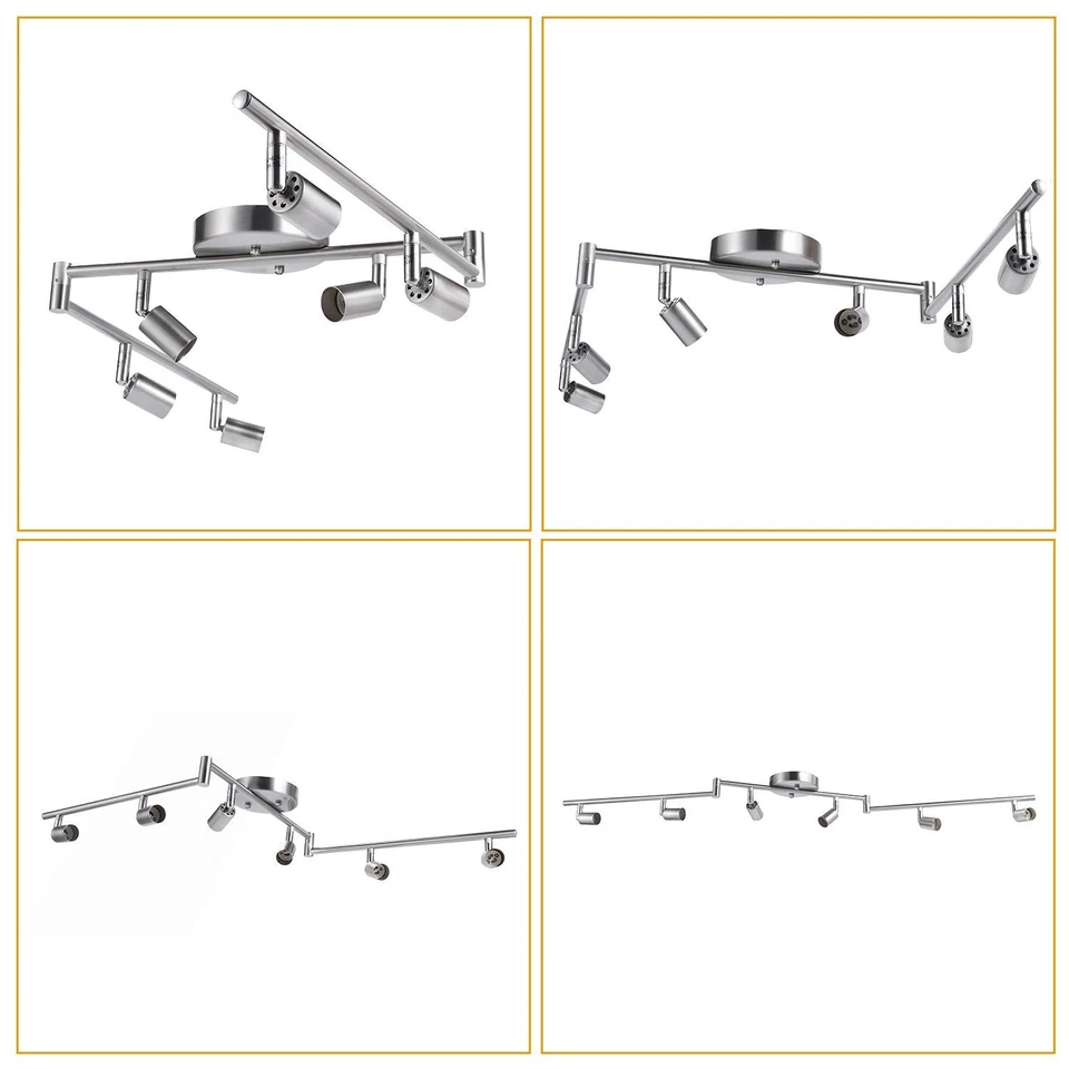AIBOO Kit de Iluminación de Pista Regulable Ajustable de 6 Luces, Brazos Plegables Flexibles,... Foto 3 de 4