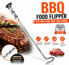 BBQ Meat Flipper Stainless Steel Hook Grill T...