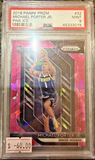 2018 PANINI PRIZM PINK ICE #32 MICHAEL PORTER JR. BASKETBALL ROOKIE CARD PSA 9