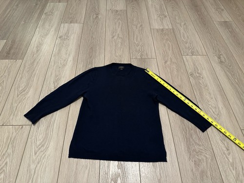 Neu ohne Etikett J. Rundhals Kaschmir klassischer Rundhals Pullover M dunkelblau J.Crew 3/4 Arm - Bild 3 von 7