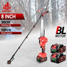 2IN1 8'' Electric Cordless Chain Saw Pole Chainsaw For Felling, Limbing, Pruning