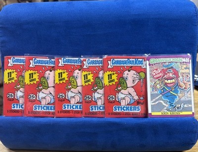 5 Empty Wrappers In Penny Sleeves Garbage Pail Kids GPK 11th Series + Kris Kross