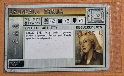 Mechwarrior Karte Pilot GS-025 - Bruneau, Sonja