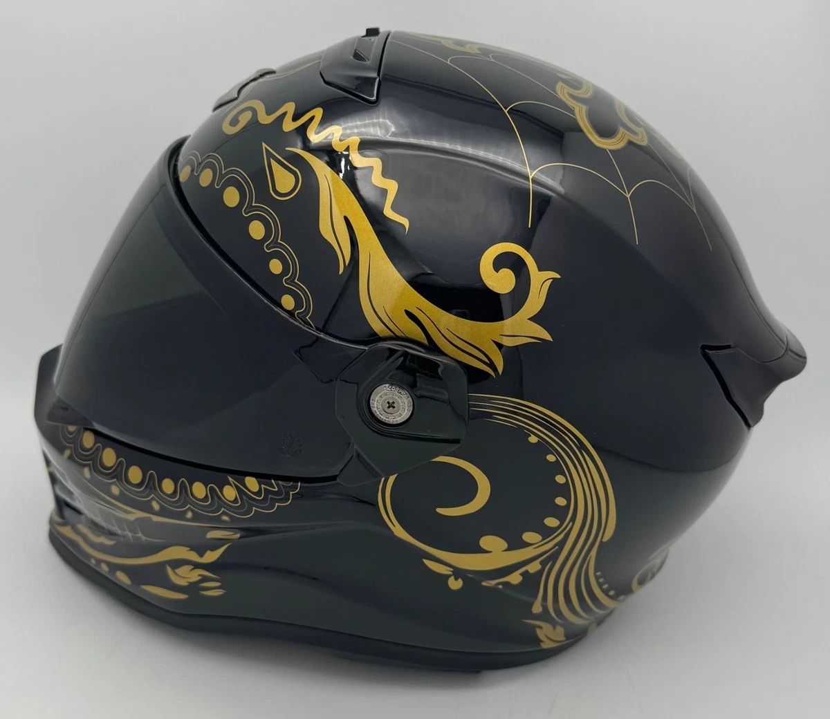 dgk motorcycle helmet GDM GHOST Bluetooth with 4 Shields Colour:Sage Green Waterproofbag Star Wars Darth Vader coverless face shield that