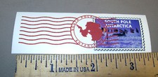 South Pole Antarctica collectors postal stamp sticker, unique collectible item