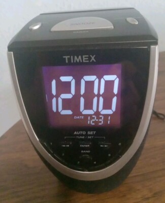 Timex Preset Tunning Clock Radio Auto Set Dual Alarm Clock T313B Great Working 