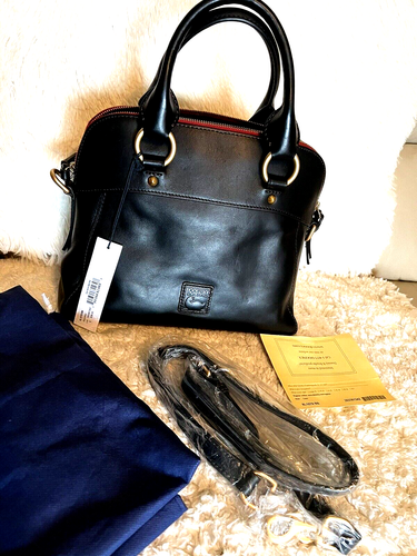 Neu mit Etikett Dooney & Bourke Florentine Cameron Umhängetasche in SCHWARZ - Bild 19 von 20