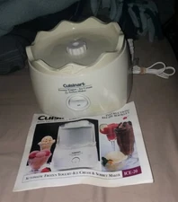 Cuisinart Ice Cream Maker Motor Base & Instruction Book ICE-20 Lightly Used 