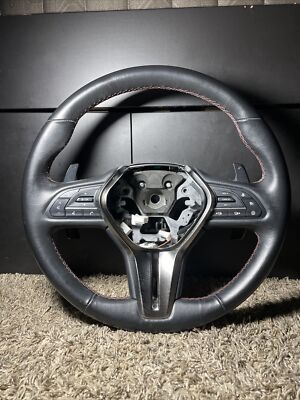 18-22 Infiniti Q50 Q60 Red Sport Steering Wheel Paddle Shifters