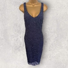 Lauren Ralph Lauren Womens Dynasty Blue Lace Evening  Dress US 8 UK 12