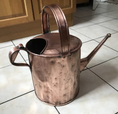 Vintage Lovely Old Full Size Copper Watering Vessel Can - Image 1 of 4