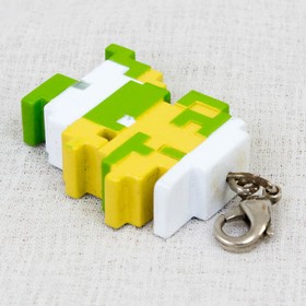 Super Mario Bros. Dot Character Luigi Mascot Charm Famicom NES NINTENDO JAPAN 