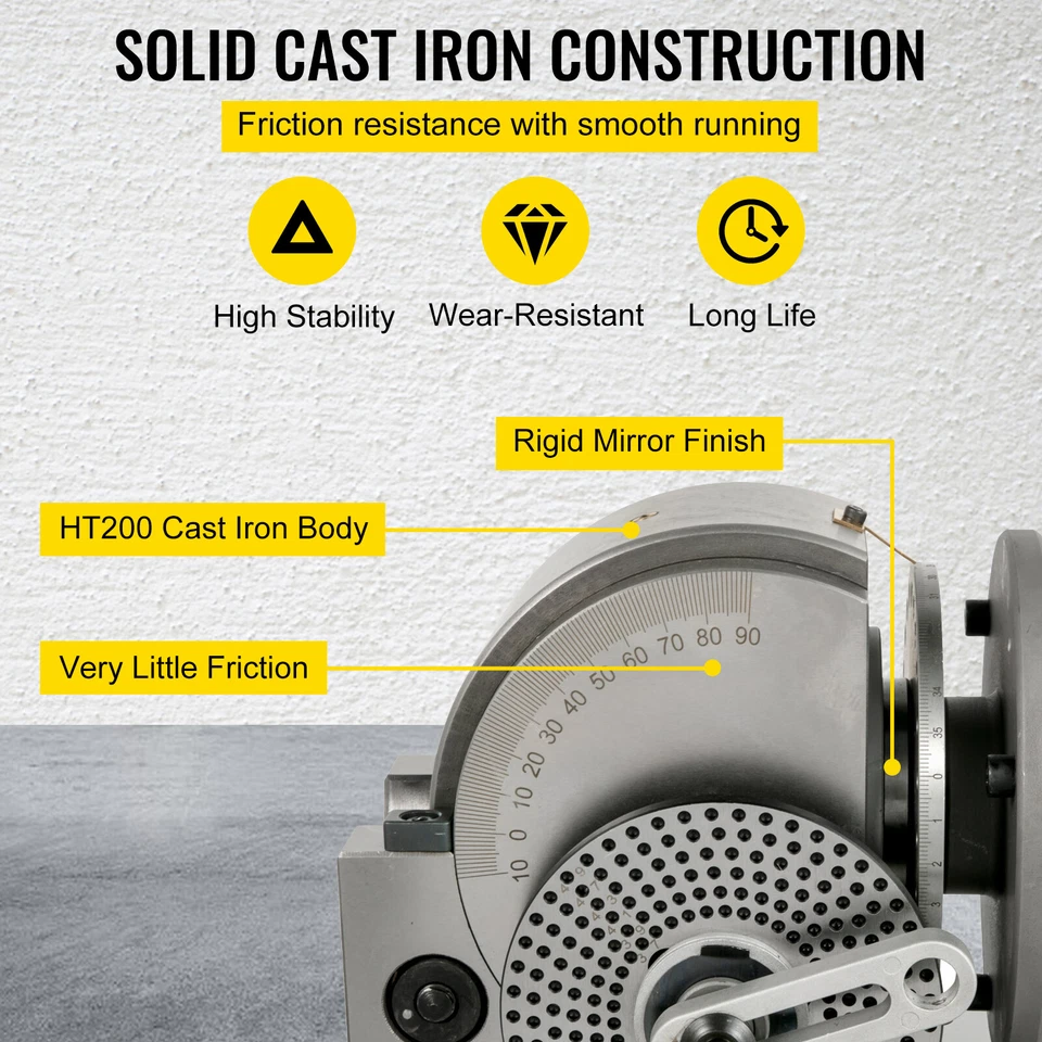 Cabezal divisor de indexación BS-1 6" 3 mandril y contrapunto para fresadora CNC Foto 3 de 4