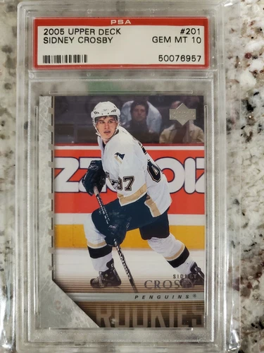 2005 Upper Deck Young Guns #201 Sidney Crosby ROOKIE RC PSA 10 GEM MINT