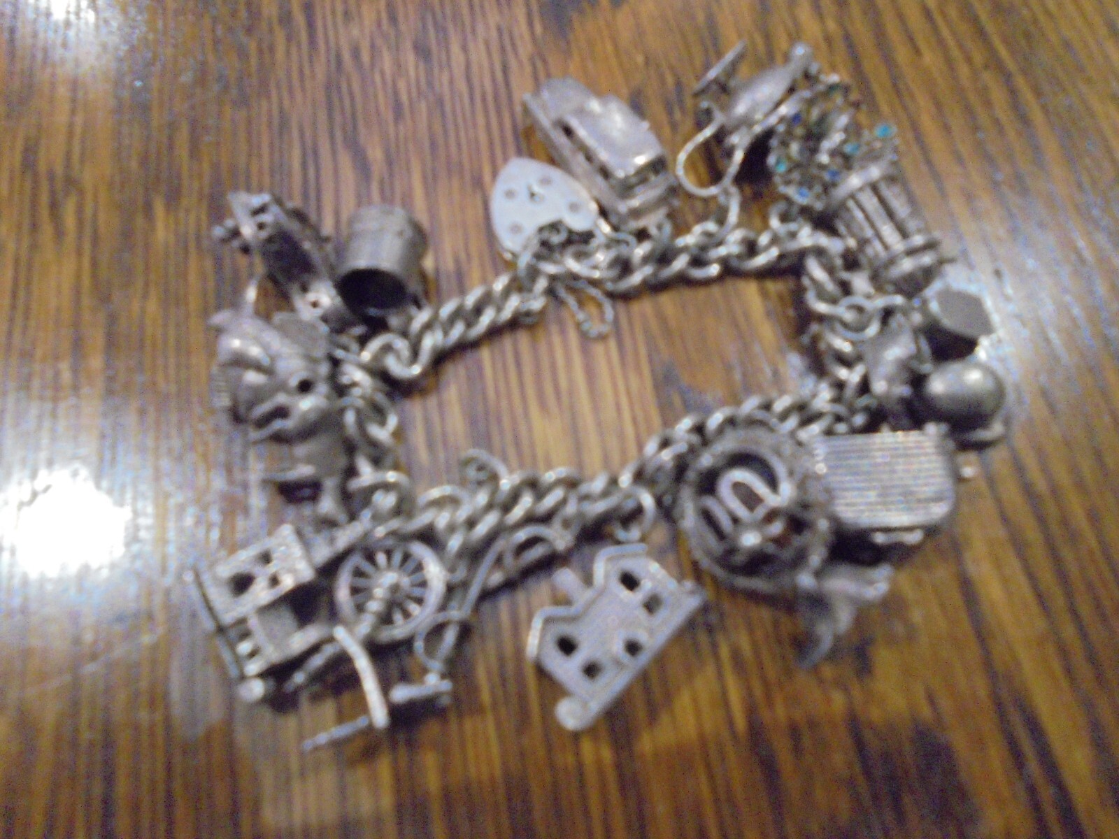 925 solid silver charm bracelet eBay