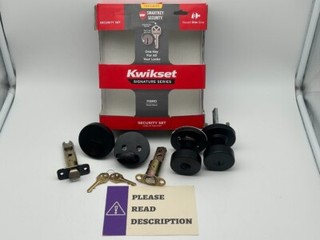 Paquete combinado de perilla de entrada con llave y cerrojo monocilíndrico Kwikset 991 Pismo LEER