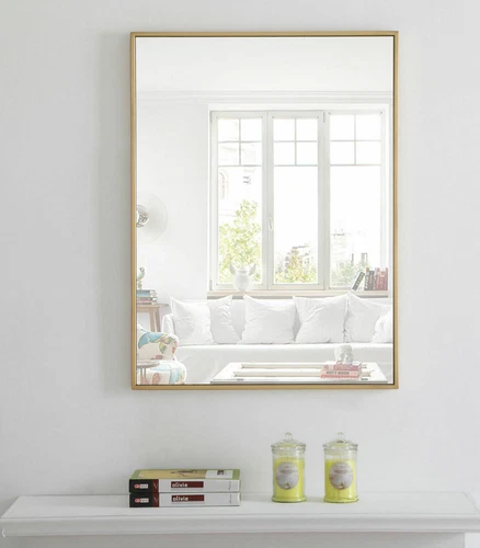 Elegant Lighting MR4072BR Eternity 24" x 32" Rectangular Beveled Mirror - Brass - Picture 3 of 5