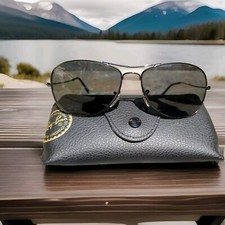 Ray-Ban Sunglasses 3362 Polarized Cockpit Aviator Gunmetal Grey, 59 14, 135, 3P