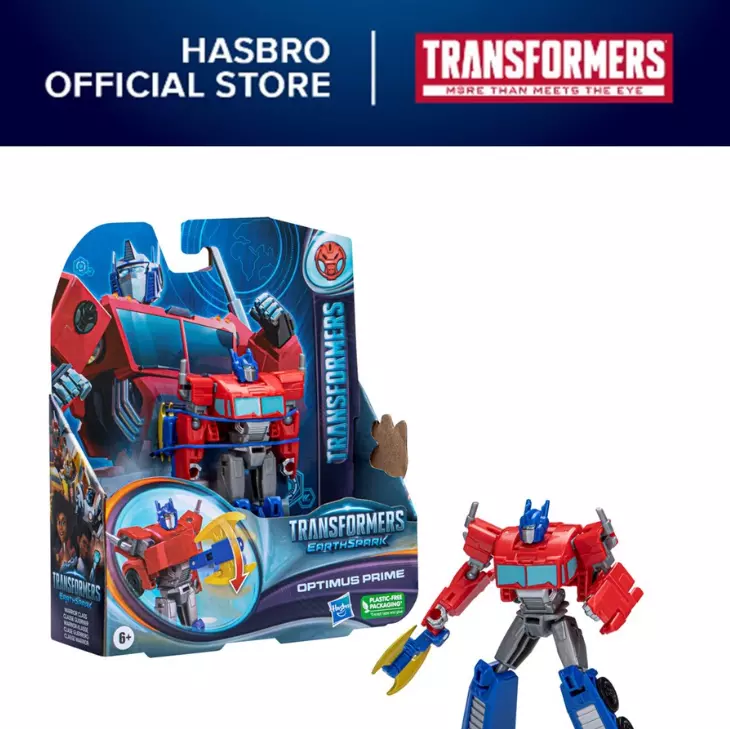 Transformers Toys EarthSpark Warrior Class Optimus Prime Action