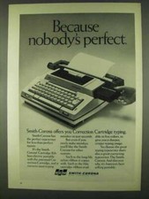 1978 Smith-Corona Cartridge Typewriter Ad - Nobody's Perfect thumbnail