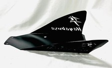 DISPLAY HAYABUSA KANJI ENGRAVED BLACK BELLY WING 14 3/8" 99-07 SUZUKI HAYABUSA