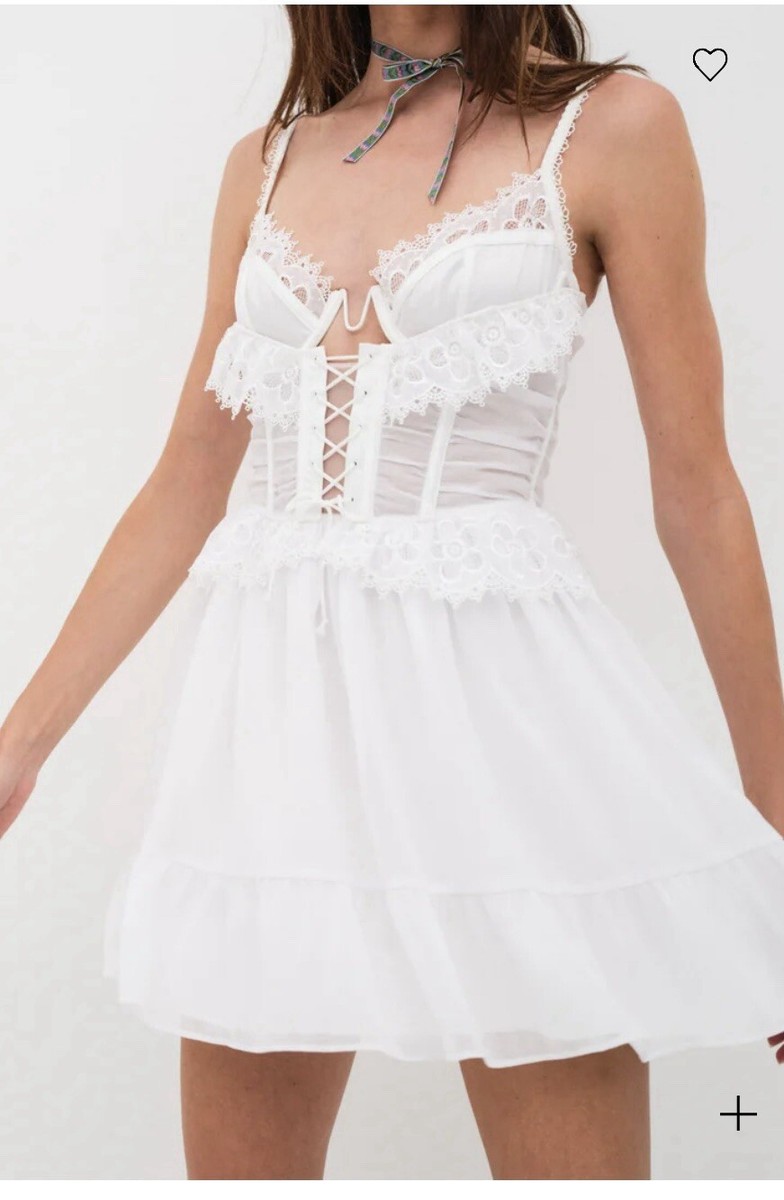 NWT! FOR LOVE AND LEMONS Farmhouse Floral Slip Dress Large Bridal  Bachelorette | eBay