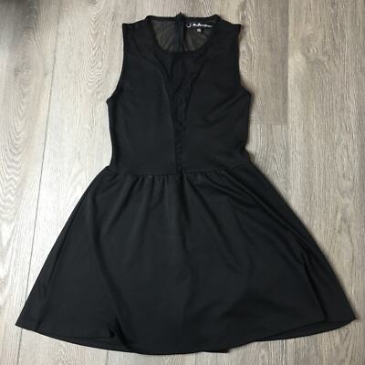 For Love & Lemons Skater Mesh Fit Flare Midi Dress Sleeveless Back Zip  Black XS | eBay
