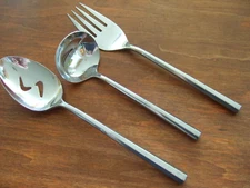 3 SERVING PIECES THE CELLAR BENTLEY PATTERN Stainless Hexagonal Design Japan