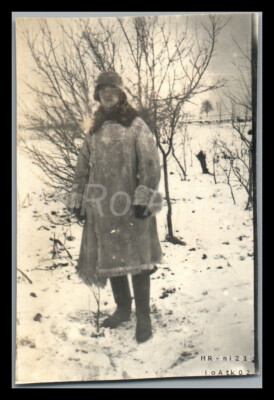 Foto WK1, 3./224, Lt. Goll im Schneeemantel, Kozina, Dez.'16, 5026-1383