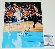 THUNDER KEVIN DURANT SIGNED 11x14 PHOTO 1 BECKETT COA BROOKLYN NETS WARRIORS OKC