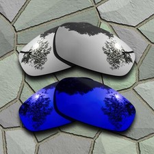 Silver Violet Blue Polarized Lenses Replacement For-Oakley Split Jacket