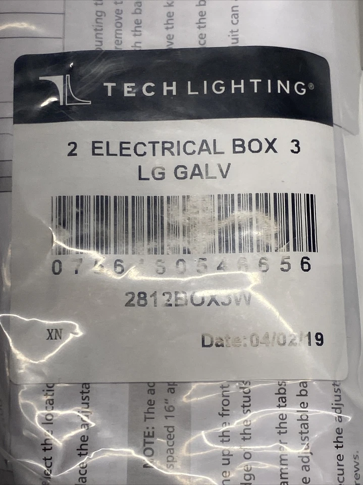 TECH LIGHTING 2812BOX3W Sealed In It’s Original Packaging - Image 3 of 4