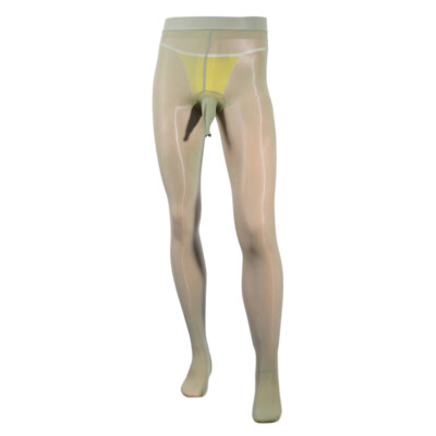 Men Soft Stocking Pantyhose Soft Black Ultra-thin Glossy Shiny Tights