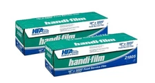 Handi-Film 18"x2000' Plastic Food Service Film Cling Wrap 2 ROLLS! - HFA # 21805