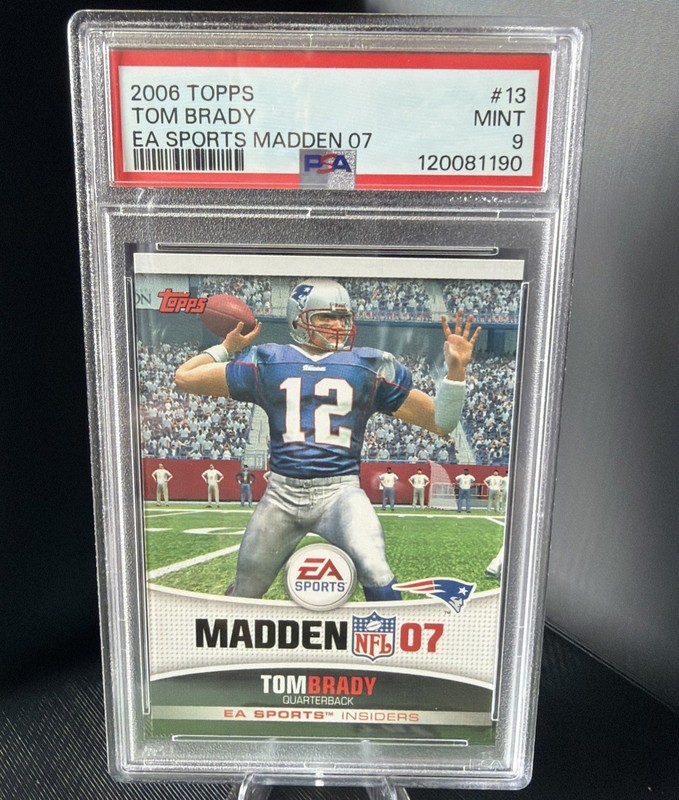 2006 Topps Tom Brady EA Sports Madden 07 #13 MINT PSA 9 - New England Patriots