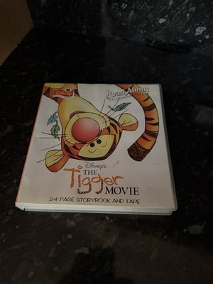 THE TIGGER MOVIE Winnie Pooh DISNEY Read Along CASSETTE Story BOOK Audio Used