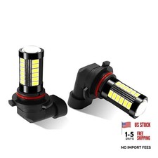 2 PCS 9006 Car Led Fog Light Bulbs, 6500K Super Bright Anti 2 PCS 9006 White