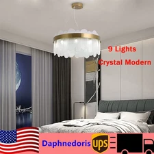 Luxury Ceiling Light Chandelier LED Pendant Lamp Lighting Fixture 9 Lights