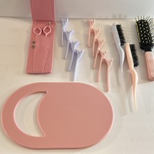 Salon Cricket Tool Bundle Apron Shears Clips Teasing Brushes Blow Flow Brush