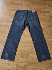 Levi's 559 Relaxed Fit Straight Denim Jeans Medium Blue Cotton Men Button Zip