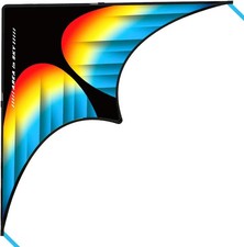 Large Rainbow Delta Kite for Kids  Adults,Single Line Beach Kite for Kids Ages