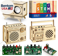Kit STEM 3 en 1 para niños: construye una radio, grabadora y altavoz Bluetooth - divertido hágalo usted mismo