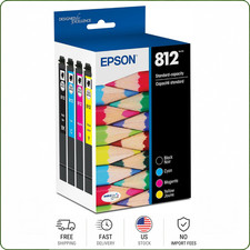 Epson 812 Genuine Ink Cartridge Combo Pack T812120-BCS 4 Colors