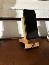 Wooden Handmade Phone Stand With Charger Slot