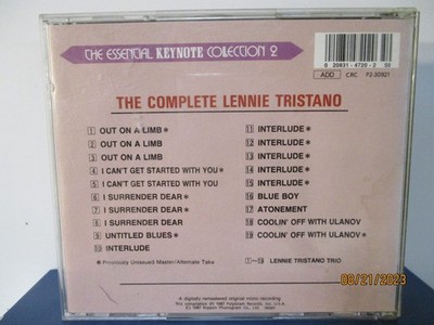 Lennie Tristano Trio – The Complete Lennie Tristano - CD - MINT