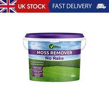 Vitax Moss Remover, No Rake, Dual Purpose Lawn Feed And Moss Removal, Natural Mo